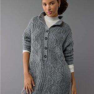 American Eagle long sleeve mock neck mini sweater dress NWT